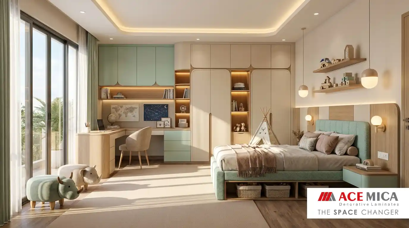 You are currently viewing How to Choose Laminates for Children’s Room Interiors: A Safe, Fun & Durable Guide for 2026