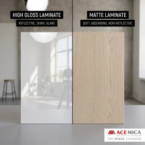 Read more about the article High Gloss vs Matte Laminates: Which Finish Works Where?